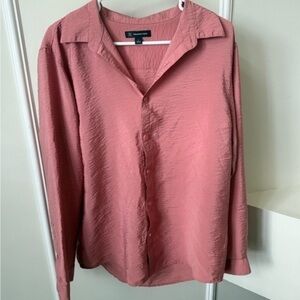 INC International Concepts Pink Casual Button Down Shirt